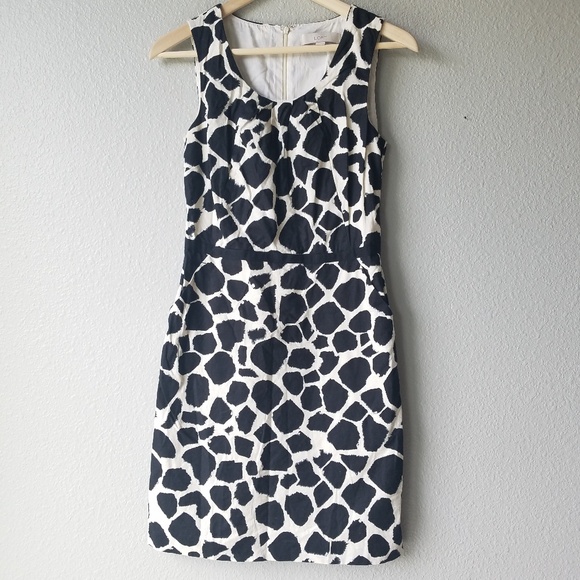 LOFT Dresses & Skirts - LOFT Black & White Giraffe Print Dress